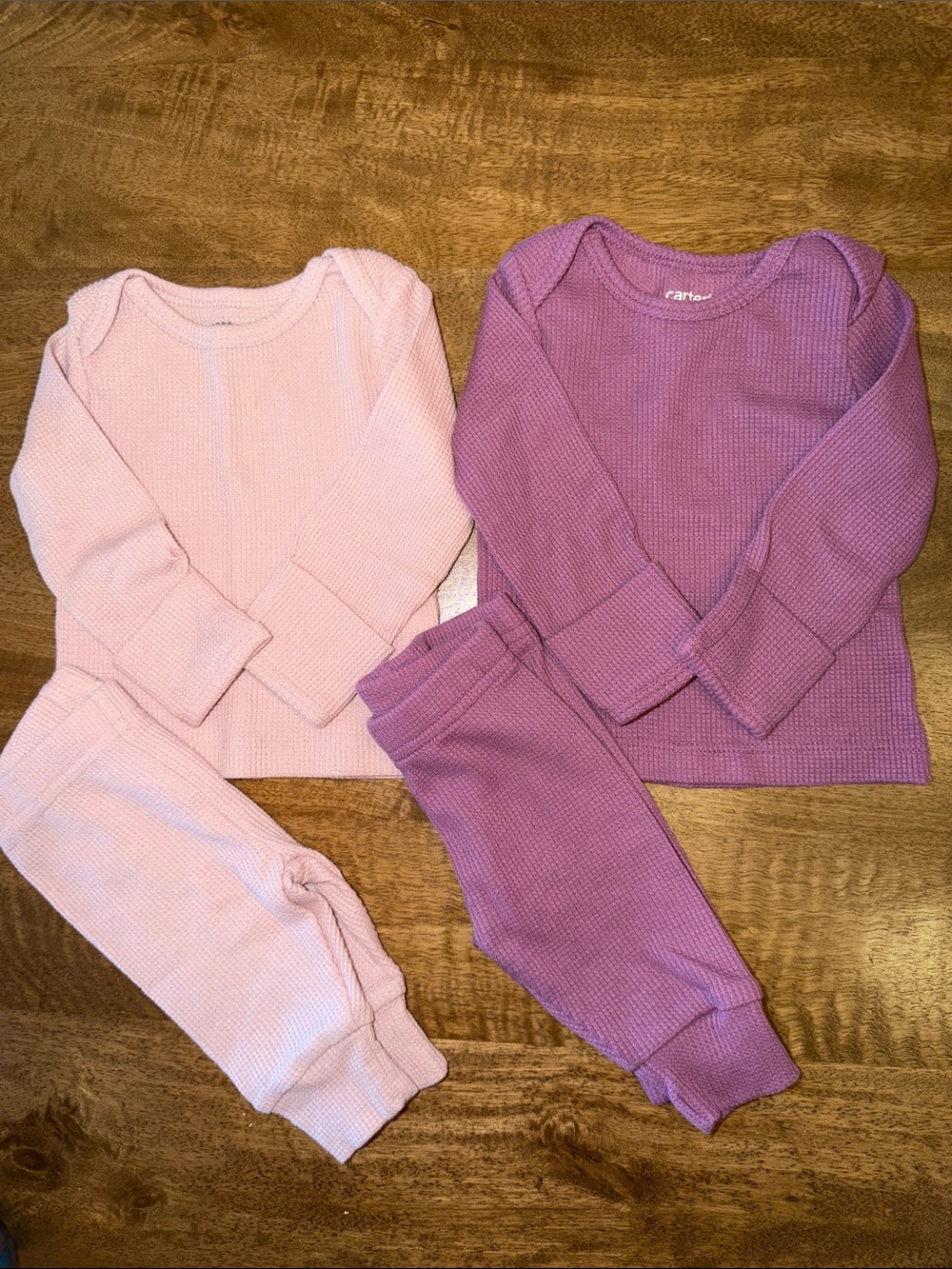 Carters Baby Girl Waffle Knit Two Piece Bundle